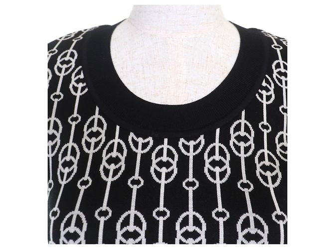 Vestido de seda de punto Horsebit de Hermès Negro - vista 4