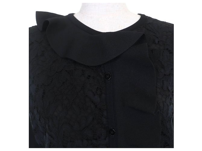 Strickjacke Valentino QB2KA01443K Schwarz - Ansicht 4