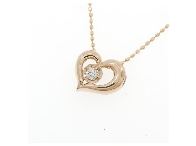 Autre Marque Collana con diamante a forma di cuore Au750 Rosa - vista 3