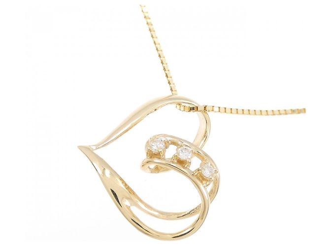 Autre Marque Collana con diamante a forma di cuore Au750 D'oro - vista 3