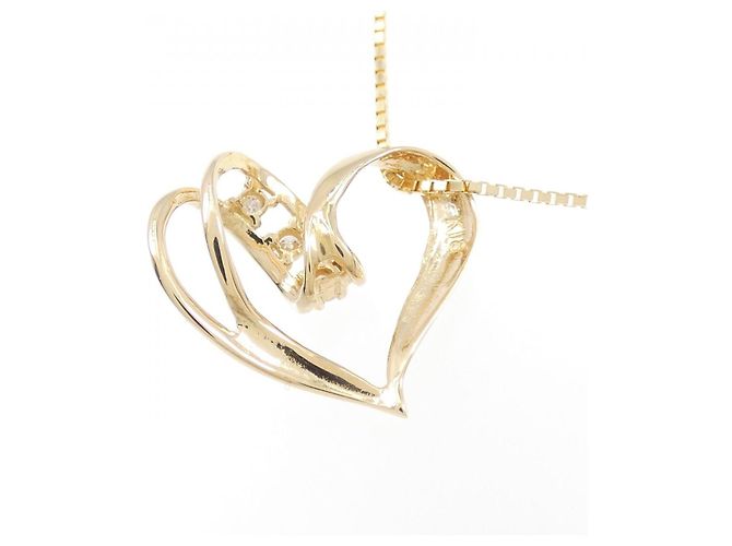 Autre Marque Collana con diamante a forma di cuore Au750 D'oro - vista 4