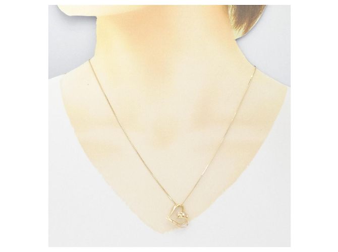 Autre Marque Collana con diamante a forma di cuore Au750 D'oro - vista 6