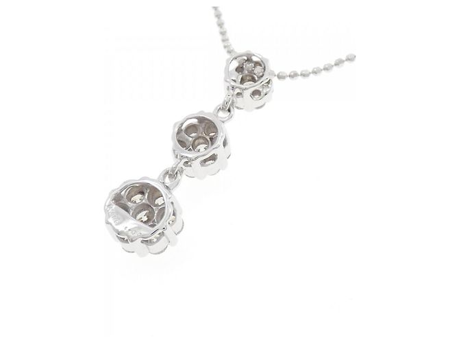 Autre Marque Collana in diamante in oro bianco Au750 a forma di fiore Argento - vista 4