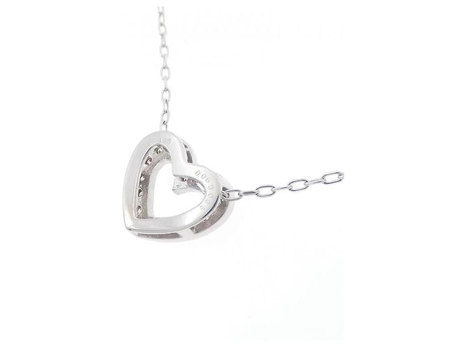 Autre Marque Collana in oro bianco Au750 con diamante rosa Argento - vista 4