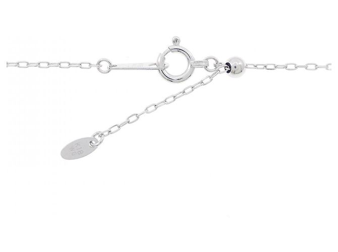 Autre Marque Collana in oro bianco Au750 con diamante rosa Argento - vista 5