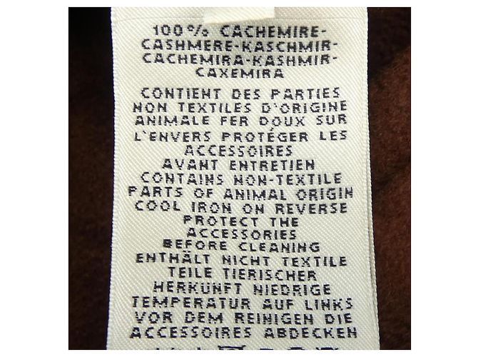 Cappotto Hermès 40 in 100% cashmere Marrone - vista 3