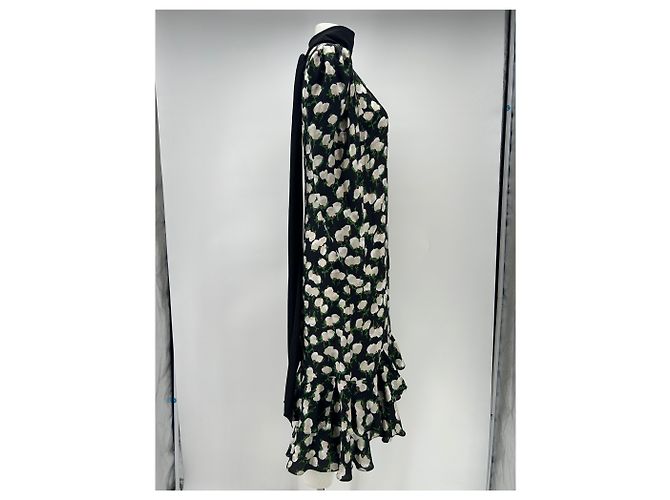 Autre Marque Abito lungo floreale con sciarpa integrata BROGGER Nero - vista 4