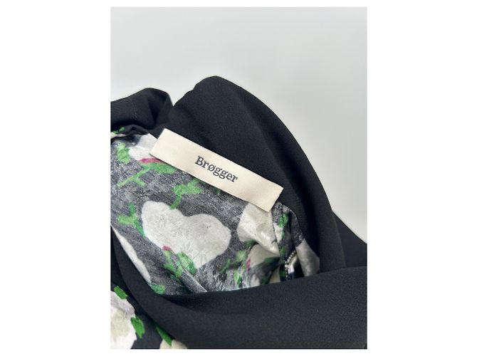 Autre Marque Abito lungo floreale con sciarpa integrata BROGGER Nero - vista 5