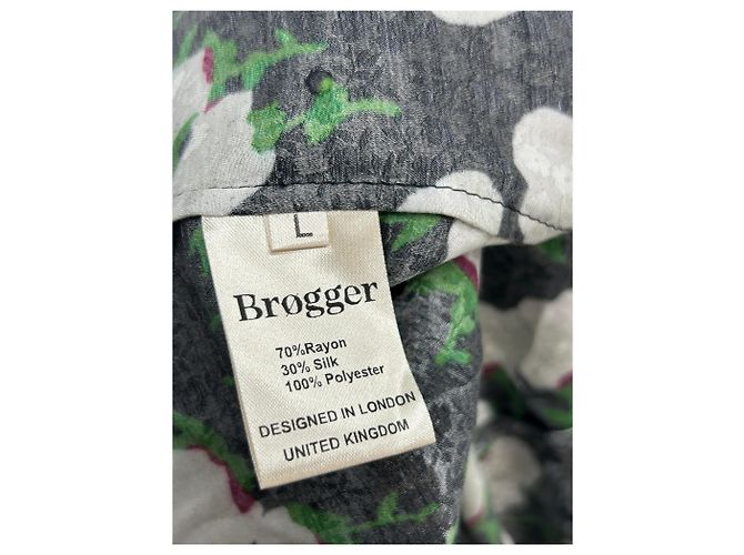 Autre Marque Abito lungo floreale con sciarpa integrata BROGGER Nero - vista 6