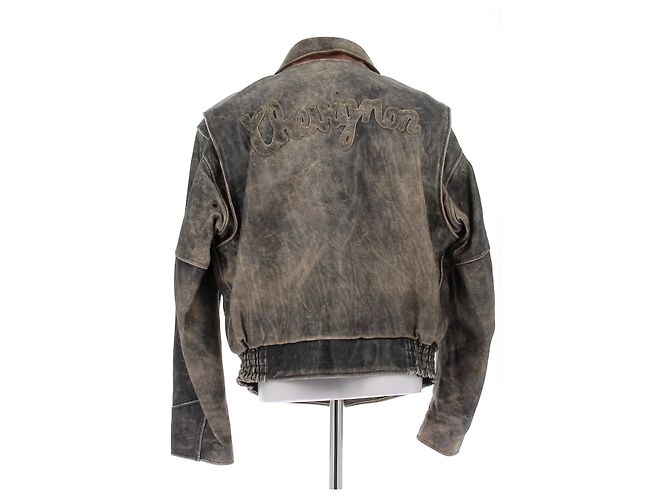 Autre Marque CHEVIGNON Lederjacke Schwarz Gewaschen XL - Ansicht 2