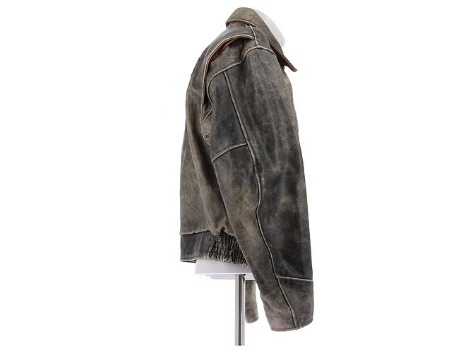 Autre Marque CHEVIGNON Lederjacke Schwarz Gewaschen XL - Ansicht 3