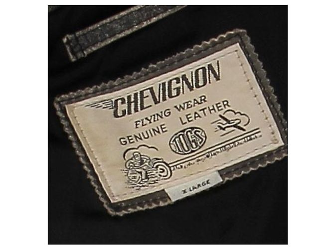 Autre Marque CHEVIGNON Lederjacke Schwarz Gewaschen XL - Ansicht 5