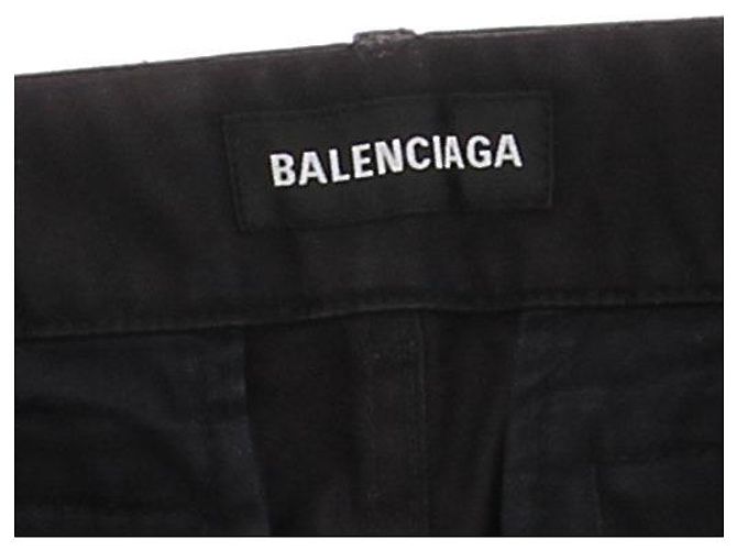 Pantaloni cargo Balenciaga neri in cotone Nero - vista 5