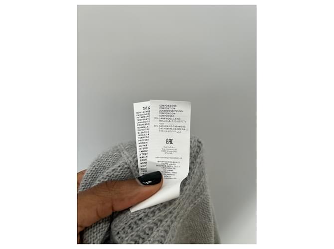 Autre Marque Grauer Pullover aus Wolle und Kaschmir - Ansicht 6