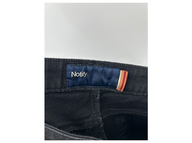 Jeans Notify neri in cotone taglia 28 Nero - vista 6
