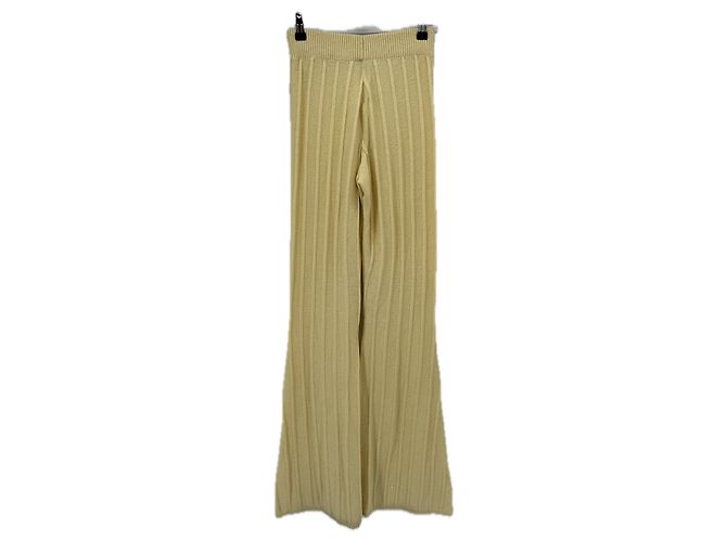 Autre Marque Pantalón amarillo de malla - vista 2