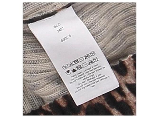 Ganni Ärmelloser Pullover mit Leopardenmuster aus Wolle Braun - Ansicht 6