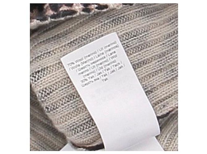 Ganni Ärmelloser Pullover mit Leopardenmuster aus Wolle Braun - Ansicht 7