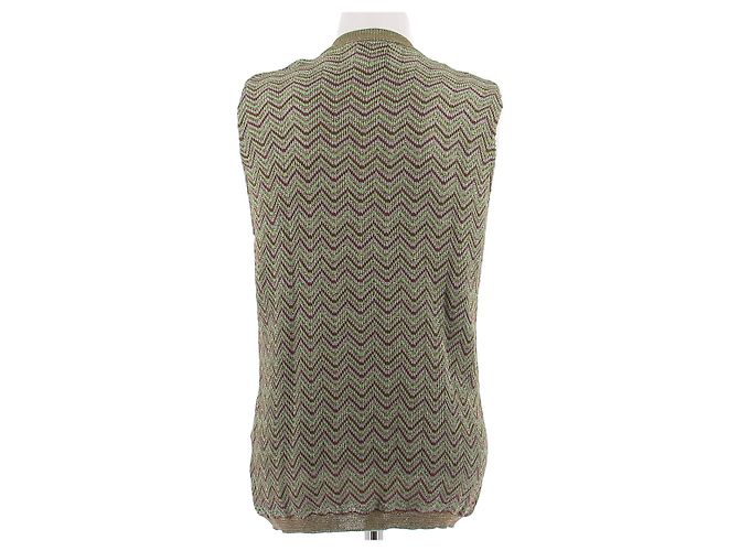 M Missoni Ärmelloser Pullover in Grün und Lila - Ansicht 2