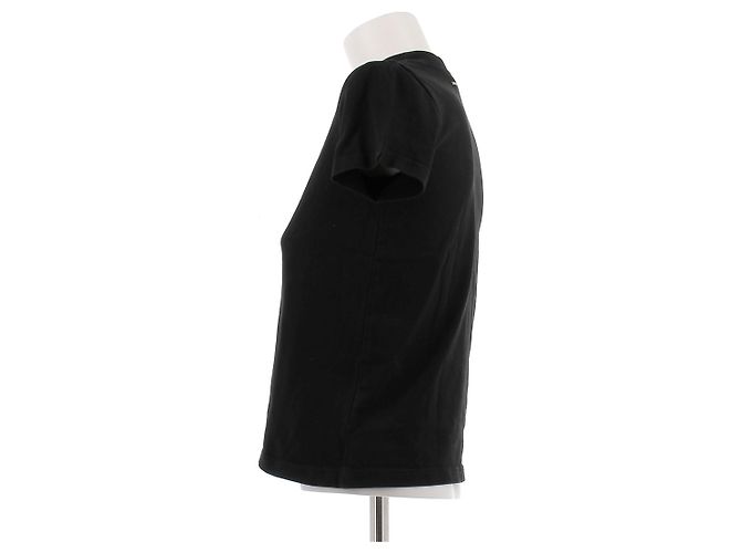 Camiseta de algodón negra Courreges Negro - vista 4