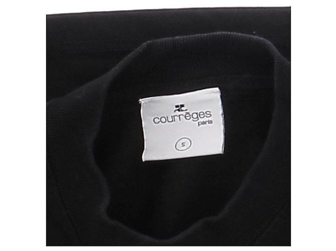 Camiseta de algodón negra Courreges Negro - vista 5