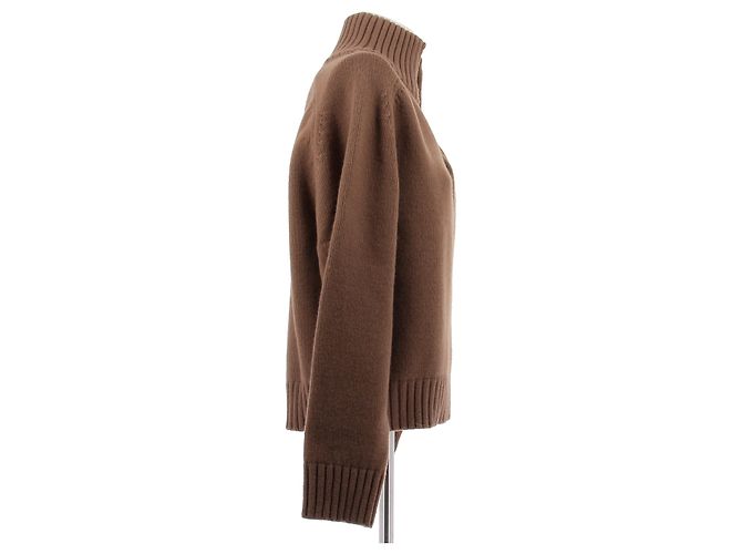 Pull en laine camel Laurence Bras Taille 1 - vue 3
