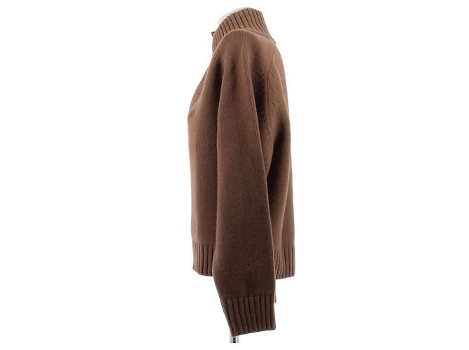 Pull en laine camel Laurence Bras Taille 1 - vue 4