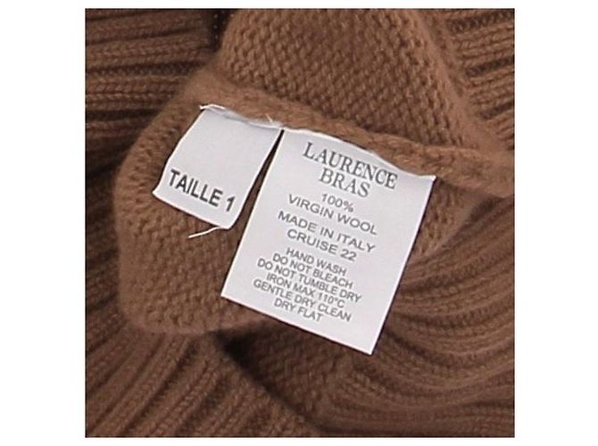 Pull en laine camel Laurence Bras Taille 1 - vue 6
