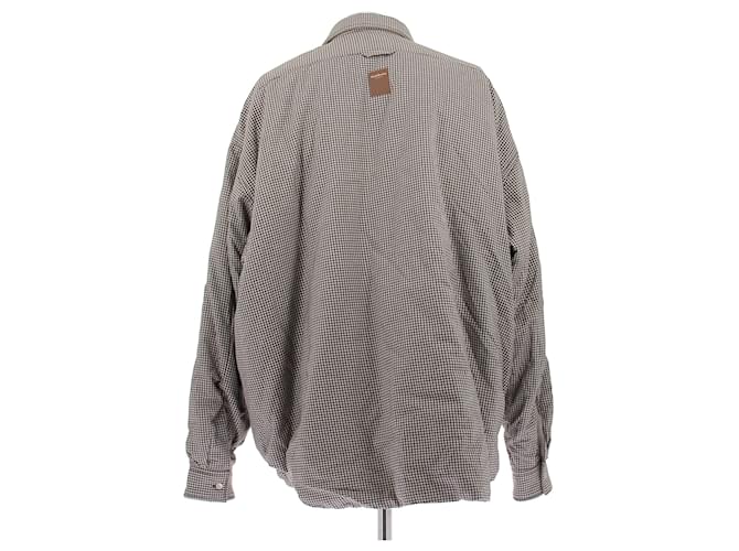 Acne Giacca a quadri in cotone Marrone - vista 2