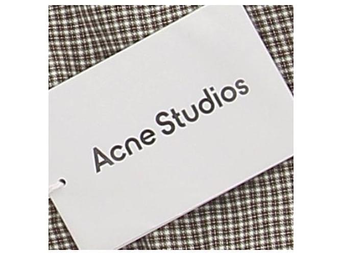 Acne Giacca a quadri in cotone Marrone - vista 6