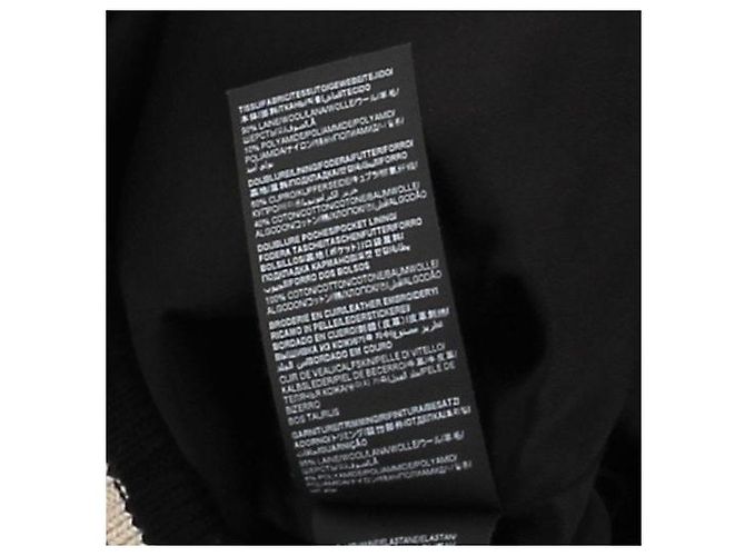 Saint Laurent Giacca varsity nera in lana Nero - vista 7