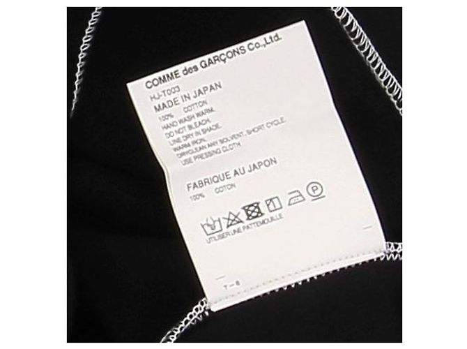 T-shirt nero in cotone Comme Des Garcons L - vista 6