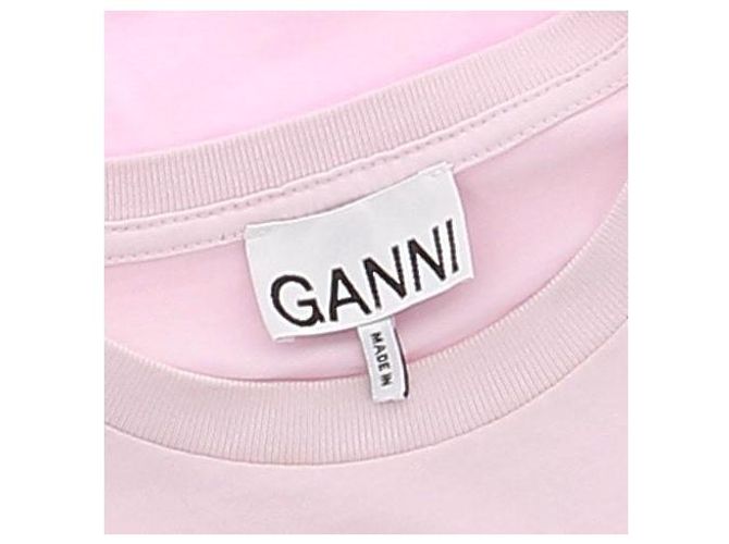 Camiseta de algodón rosa Ganni - vista 5