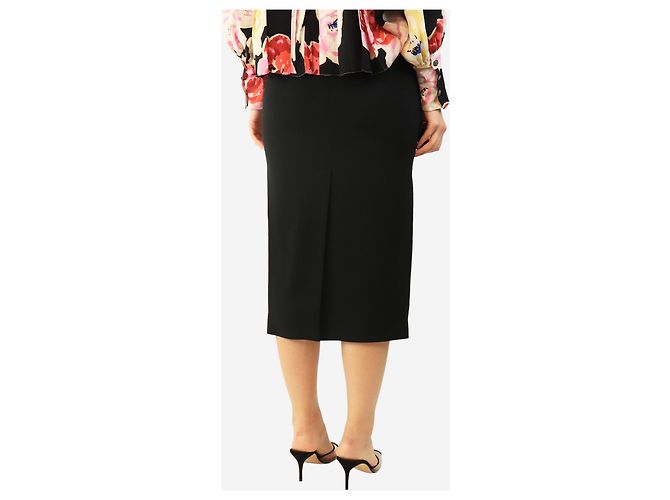 Rochas Falda midi negra - talla UK 12 Negro - vista 3