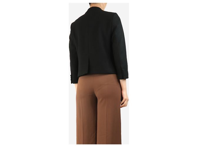 Dries Van Noten Schwarze cropped Wolljacke - Größe UK 10 - Ansicht 2