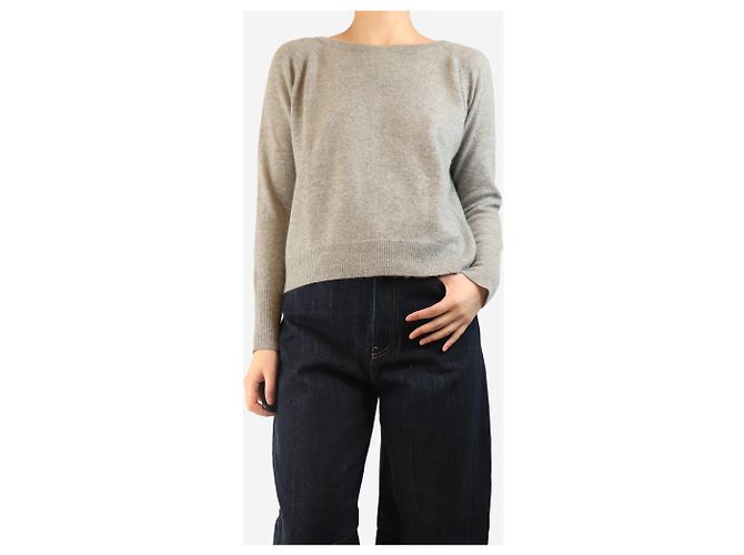 Autre Marque Pull en cachemire gris - taille M - vue 3