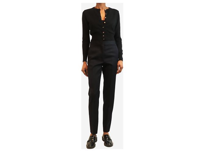 Jil Sander Navy tailored wool trousers - size UK 6 - view 2