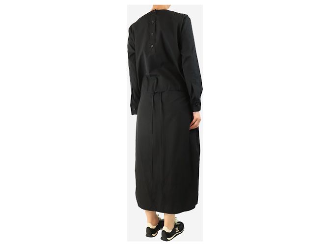 Marni Schwarzes Kleid mit Kordelzug in der Taille - Größe UK 10 - Ansicht 2