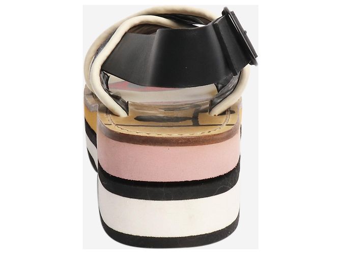 Marni Multicolour cross-strap platform sandals - size EU 40 Multiple colors - view 4