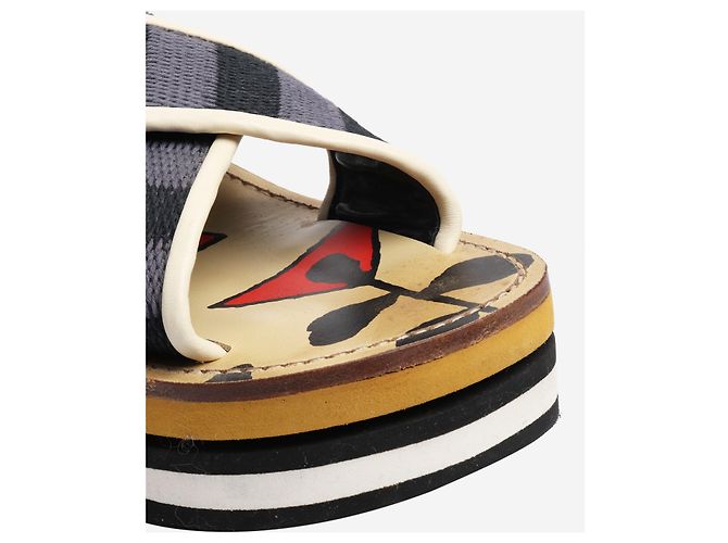 Marni Multicolour cross-strap platform sandals - size EU 40 Multiple colors - view 6