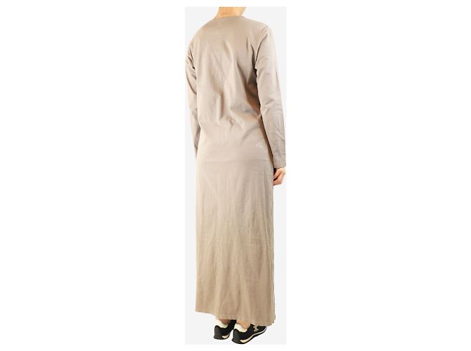 Autre Marque Taupe Langarm-T-Shirt-Kleid - Größe M Braun - Ansicht 2