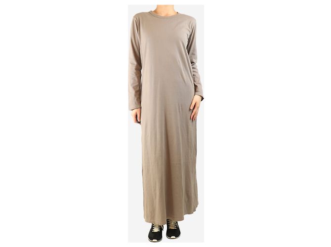 Autre Marque Taupe Langarm-T-Shirt-Kleid - Größe M Braun - Ansicht 3