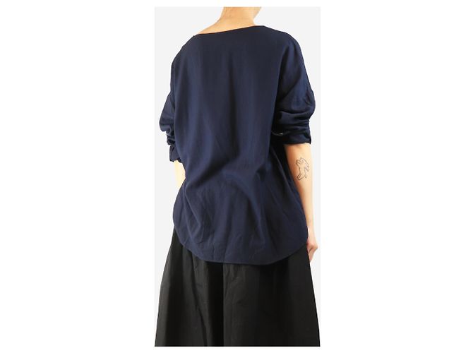 Autre Marque Top de manga larga azul marino - talla L - vista 2