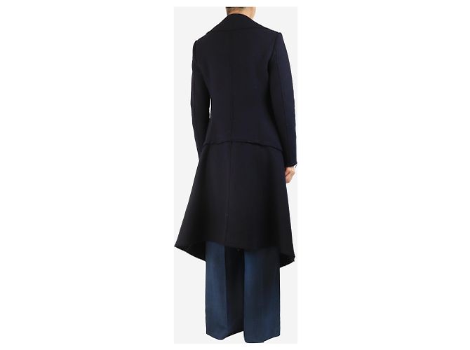 Céline Navy wool coat - size UK 12 Navy blue - view 2