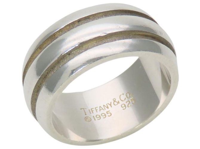 Tiffany & Co. Rillen-Doppelring Silber - Ansicht 2