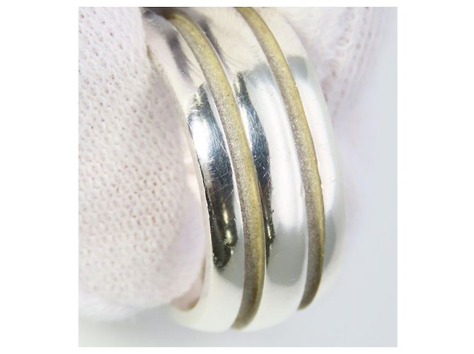 Tiffany & Co. Rillen-Doppelring Silber - Ansicht 4