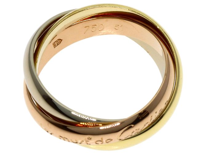 Anello Trinity di Cartier Rosa Bianco Giallo - vista 3