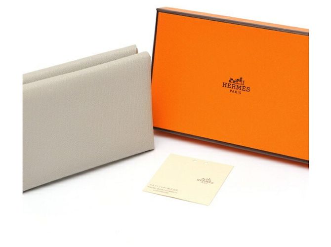 Hermès Hermes Calvi Duo Coin Card Case Brown - view 7