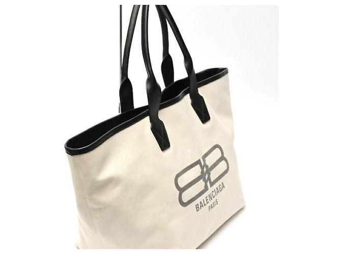 Borsa Jumbo Tote Balenciaga Nero Bianco - vista 2