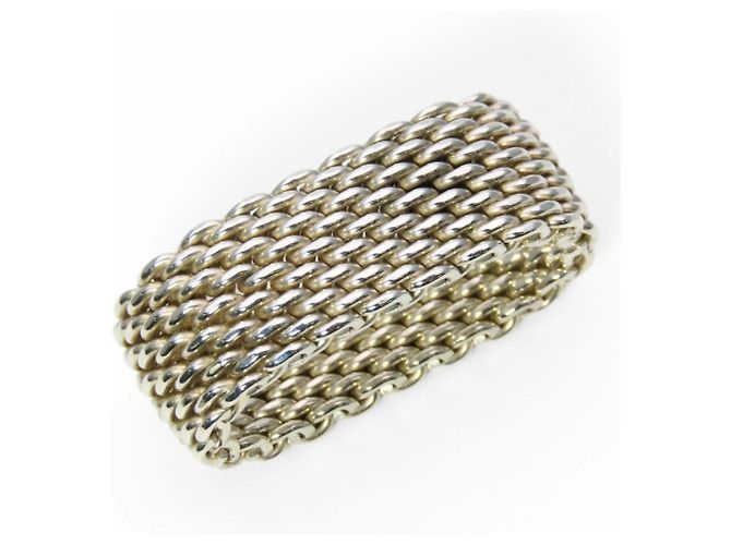 Anello in rete in argento sterling 925 Somerset di Tiffany & Co. - vista 4